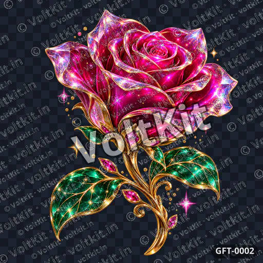 Luminous Galaxy Rose, a 3D gift (watermarked preview)