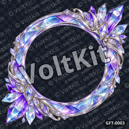 Crystal Aurora Profile Frame, a 3D gift (watermarked preview)