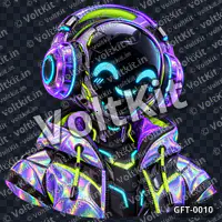 Neon Cyber DJ Avatar, a 3D gift (watermarked preview)