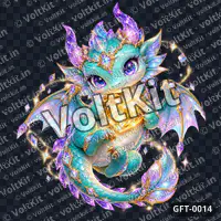 Aurora Dragon with a Golden Heart, a 3D gift (watermarked preview)