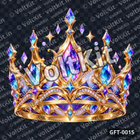Golden Celestial Gemstone Crown, a 3D gift (watermarked preview)