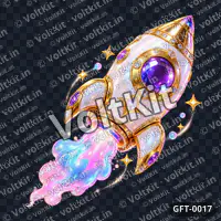 Royal pearl and gold rocket, a 3D gift (watermarked preview)