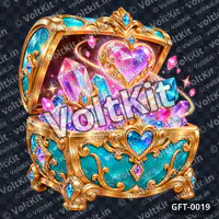 Treasure Bloom crystal chest, a 3D gift (watermarked preview)