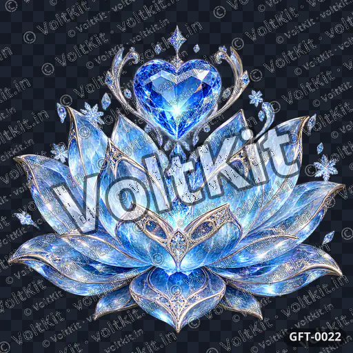 Sapphire Ice Lotus Gift, a 3D gift (watermarked preview)