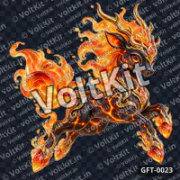 Molten Kirin Foal in Flight, a 3D gift (watermarked preview)