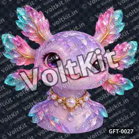 Lavender Crystal Axolotl Avatar, a 3D gift (watermarked preview)