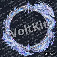 Glacial Serpent Crystal Profile Ring, a 3D gift (watermarked preview)