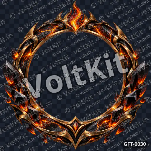 Obsidian Inferno Profile Frame, a 3D gift (watermarked preview)