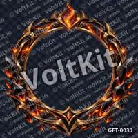 Obsidian Inferno Profile Frame, a 3D gift (watermarked preview)