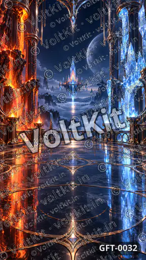Fire and Ice Palace Terrace, a 3D gift (watermarked preview)