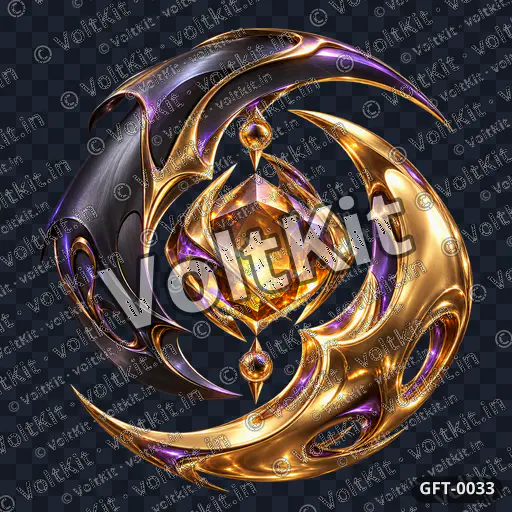 Eclipse Crest with Amber Core, a 3D gift (watermarked preview)