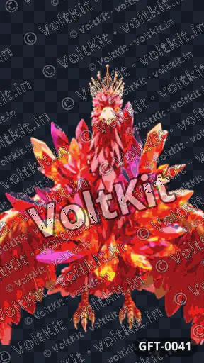 Phoenix queen spreading wings, an animated 3D gift (watermarked preview)