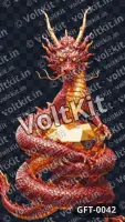 Red dragon breathing fire blast, an animated 3D gift (watermarked preview)