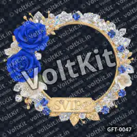 Animated crystal rose profile frame 1080p, an animated 3D gift (watermarked preview)