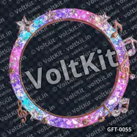 Neon crystal profile frame anima 1080p, an animated 3D gift (watermarked preview)