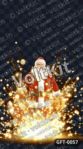 Santa Claus grand entry animation 1080p Entry Effect svga, an animated 3D gift (watermarked preview)