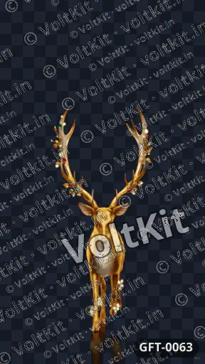 Golden deer entry animation 1080p svga animation entry effect, an animated 3D gift (watermarked preview)