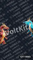 SVIP ENTRY EFFECT SVGA Twin Dragon Battle — Fire vs Lightning, an animated 3D gift (watermarked preview)